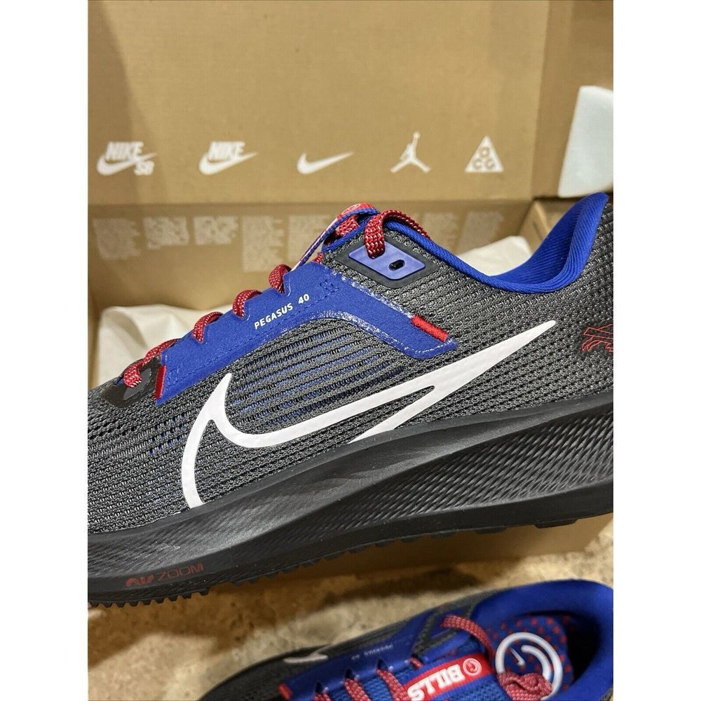 Nike Zoom Pegasus 40 Buffalo Bills NFL Mens Shoes Anthracite Blue DZ5976 001 NEW - Picture 3 of 7
